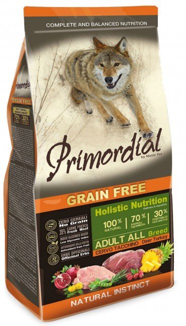 Primordial Dog Grain Free Adult Deer & Turkey 12kg