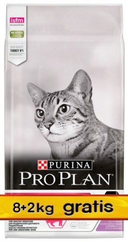 Purina Pro Plan Cat Adult Delicate Digestion z indykiem 10kg (8+2kg)