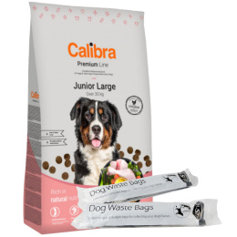 Calibra Dog Premium Line Junior Large 12 kg+Gratis