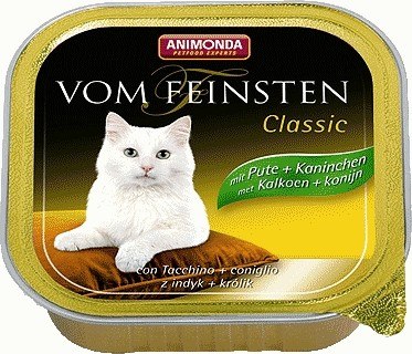 Animonda vom Feinsten Cat Adult z Indykiem i Królikiem tacka 100g Animonda vom Feinsten Cat Adult z Indykiem i Królikiem tacka 100g