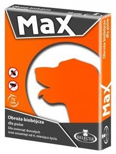 Selecta HTC Obroża Max biobójcza dla psa przeciw pchłom i kleszczom 75cm brązowa [SE-0902]