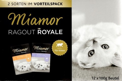 Miamor Ragout Royale Mix Galaretka Kitten - drób, wołowina saszetki 12x100g Miamor Ragout Royale Mix Galaretka Kitten - drób, wołowina saszetki 12x100g