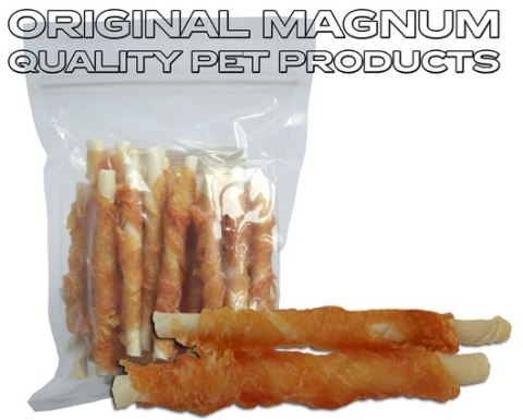 Magnum Patyczki ze skóry bydlęcej z kurczakiem 250g Magnum Patyczki ze skóry bydlęcej z kurczakiem 250g