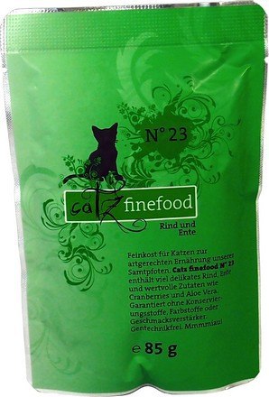 Catz Finefood Classic N.23 Wołowina i Kaczka saszetka 85g Catz Finefood Classic N.23 Wołowina i Kaczka saszetka 85g