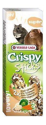 Versele-Laga Crispy Sticks Hamster & Rat Rice & Vegetables - kolby dla chomików i szczurów z ryżem i warzywami 110g