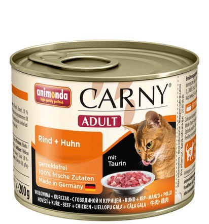 Animonda Carny Adult Wołowina + Kurczak puszka 200g Animonda Carny Adult Wołowina + Kurczak puszka 200g