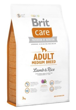 Brit Care New Adult Medium Breed Lamb & Rice 3kg