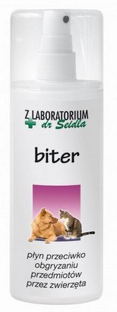 Dr Seidel Biter - Płyn przeciw obgryzaniu przedmiotów przez zwierzęta - spray 100ml Dr Seidel Biter - Płyn przeciw obgryzaniu przedmiotów przez zwierzęta - spray 100ml