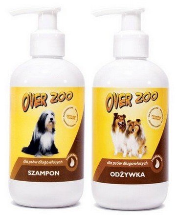 Over Zoo Szampon i odżywka dla psów długowłosych dwupak 2x250ml Over Zoo Szampon i odżywka dla psów długowłosych dwupak 2x250ml