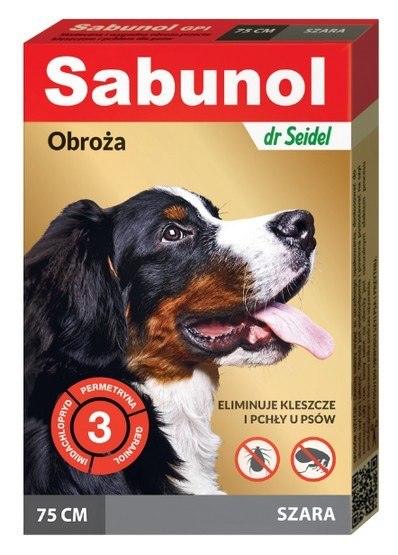 Sabunol GPI Obroża przeciw pchłom dla psa szara 75cm Sabunol GPI Obroża przeciw pchłom dla psa szara 75cm