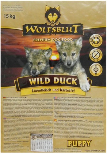 Wolfsblut Dog Wild Duck Puppy kaczka i bataty 15kg