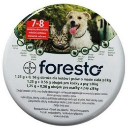 Bayer Foresto Obroża 1,25g + 0,56g dla kotów i małych psów