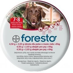 Bayer Foresto Obroża 4,5g + 2,03g dla psów >8kg
