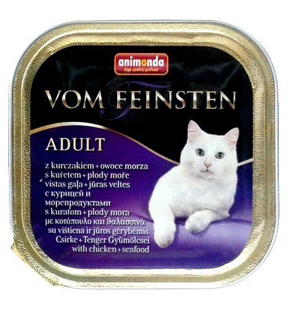 Animonda vom Feinsten Cat Adult z Kurczakiem i Owocami Morza tacka 100g Animonda vom Feinsten Cat Adult z Kurczakiem i Owocami Morza tacka 100g