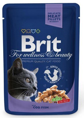 Brit Premium Cat Adult COD Fish Dorsz saszetka 100g Brit Premium Cat Adult COD Fish Dorsz saszetka 100g