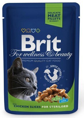 Brit Premium Cat Adult Kurczak Sterilised saszetka 100g Brit Premium Cat Adult Kurczak Sterilised saszetka 100g