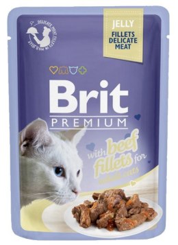 Brit Premium Cat Fillets with Beef galaretka saszetka 85g