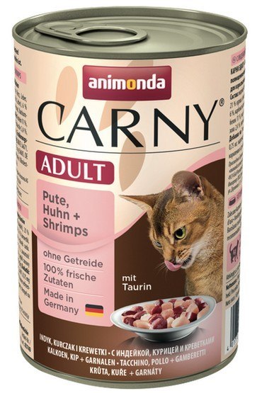 Animonda Carny Adult Indyk, Kurczak + Krewetki puszka 400g Animonda Carny Adult Indyk, Kurczak + Krewetki puszka 400g