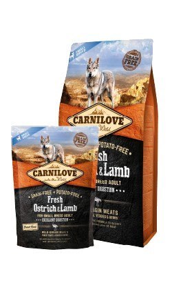 Carnilove Dog Fresh Ostrich & Lamb Adult Small - struś i jagnięcina 6kg
