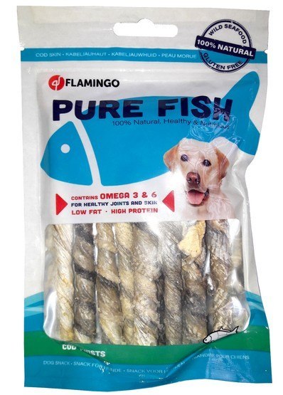 Flamingo Przysmak z dorsza twists 85g Flamingo Przysmak z dorsza twists 85g