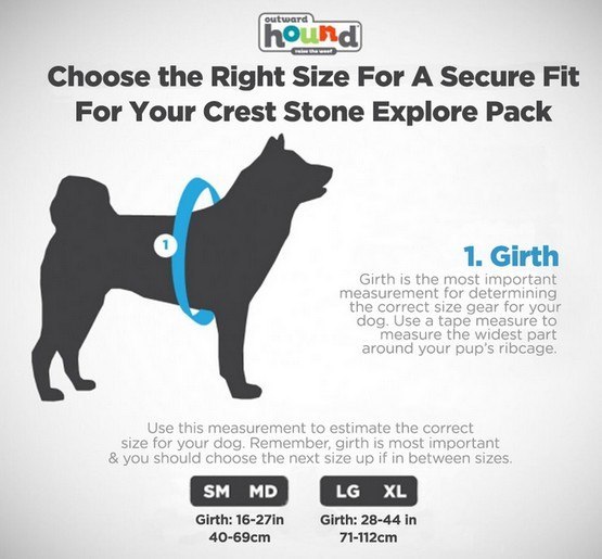 Outward Hound Crest Stone Explore Pack plecak dla psa large/x-large [22078]