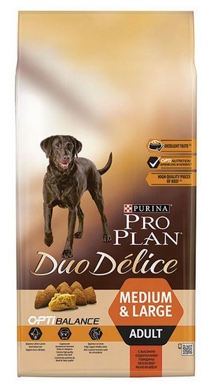 Purina Pro Plan Duo Delice Adult Medium & Large Wołowina & Ryż 10kg Purina Pro Plan Duo Delice Adult Medium & Large Wołowina & Ryż 10kg