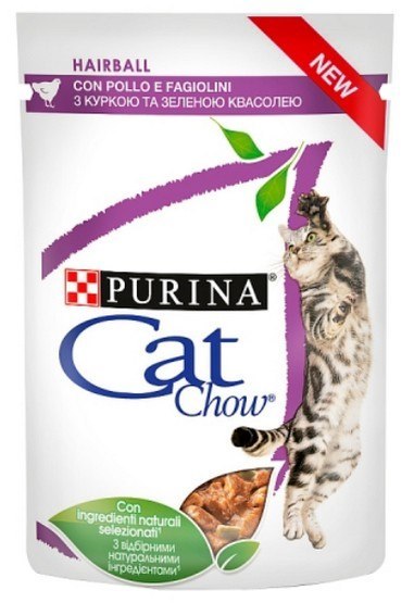 Purina Cat Chow Hairball Kurczak saszetka 85g Purina Cat Chow Hairball Kurczak saszetka 85g
