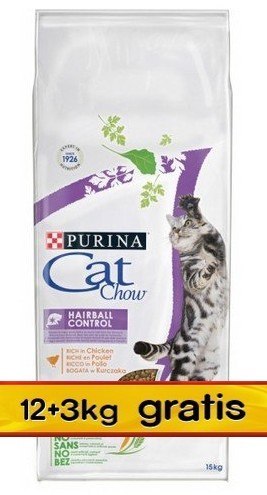Purina Cat Chow Special Care Hairball Control 15kg (12+3kg gratis) Purina Cat Chow Special Care Hairball Control 15kg (12+3kg gratis)