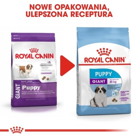 Royal Canin Giant Puppy karma sucha dla szczeniąt, od 2 do 8 miesiąca życia, ras olbrzymich 15kg Royal Canin Giant Puppy karma sucha dla szczeniąt, od 2 do 8 miesiąca życia, ras olbrzymich 15kg