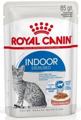 Royal Canin Indoor Sterilised sos karma mokra dla kotów dorosłych sterylizowanych, przebywających w domu saszetka 85g