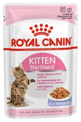Royal Canin Kitten Sterilised karma mokra w galaretce dla kociąt od 4 do 12 miesiąca życia, sterylizowanych saszetka 85g