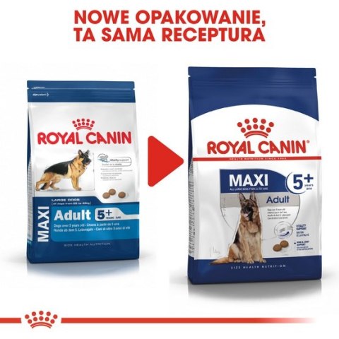 Royal Canin Maxi Adult 5+ karma sucha dla psów starszych, od 5 do 8 roku życia, ras dużych 15kg Royal Canin Maxi Adult 5+ karma sucha dla psów starszych, od 5 do 8 roku życia, ras dużych 15kg
