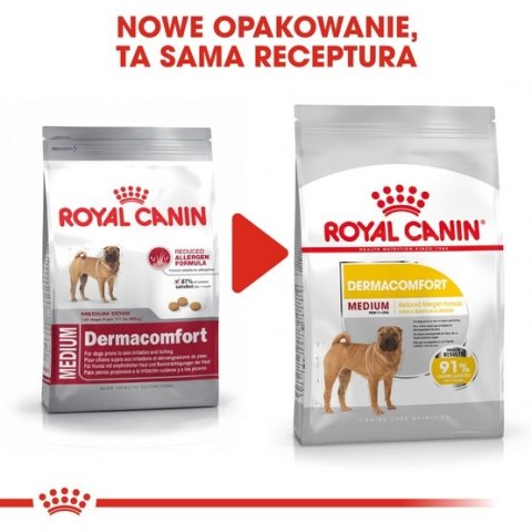 Royal Canin Medium Dermacomfort karma sucha dla psów dorosłych, ras średnich o wrażliwej skórze 10kg Royal Canin Medium Dermacomfort karma sucha dla psów dorosłych, ras średnich o wrażliwej skórze 10kg