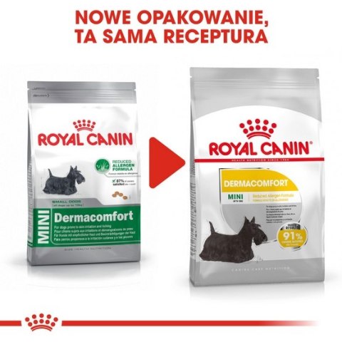 Royal Canin Mini Dermacomfort karma sucha dla psów dorosłych, ras małych o wrażliwej skórze skłonnej do podrażnień 8kg Royal Canin Mini Dermacomfort karma sucha dla psów dorosłych, ras małych o wrażliwej skórze skłonnej do podrażnień 8kg