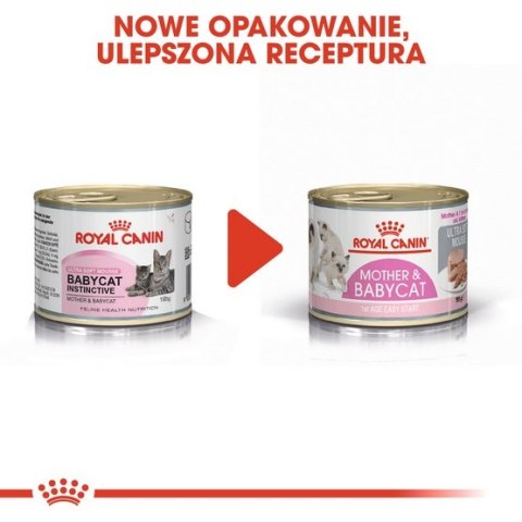 Royal Canin Mother & Babycat Mousse karma mokra - mus dla kociąt i kotek karmiących puszka 195g Royal Canin Mother & Babycat Mousse karma mokra - mus dla kociąt i kotek karmiących puszka 195g