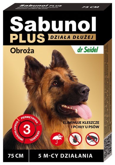 Sabunol Obroża Plus przeciw pchłom dla psa 75cm Sabunol Obroża Plus przeciw pchłom dla psa 75cm