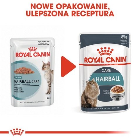 Royal Canin Hairball Care w sosie karma mokra w sosie dla kotów dorosłych, eliminacja kul włosowych saszetka 85g Royal Canin Hairball Care w sosie karma mokra w sosie dla kotów dorosłych, eliminacja kul włosowych saszetka 85g