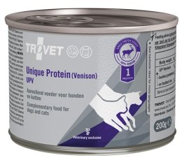 Trovet Unique Protein UPV Dziczyzna dla psa i kota puszka 200g