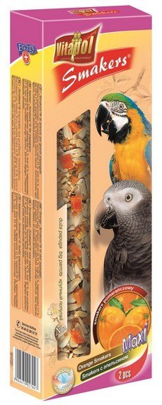 Vitapol Smakers dla dużych papug - pomarańczowy 2szt [2704]