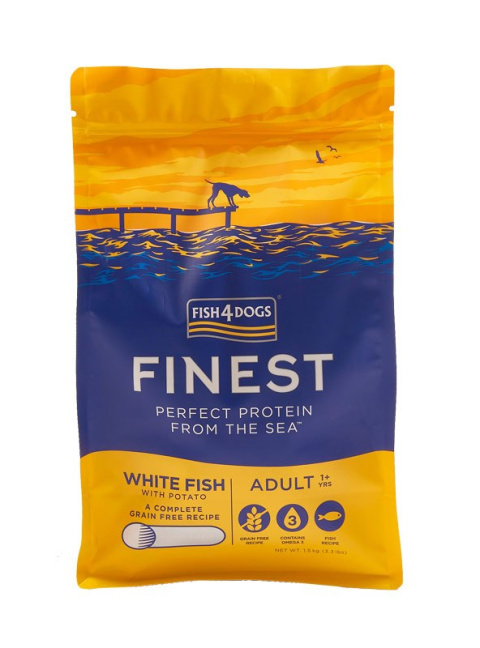 Fish4Dogs Finest Ocean White Fish Adult Small 6kg+6kg