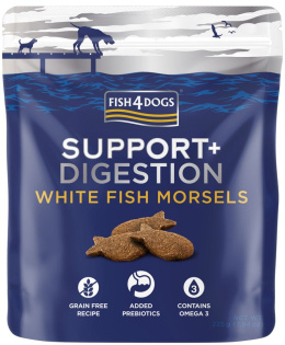 Fish4Dogs White Fish Morsels – wsparcie układu pokarmowego 225g