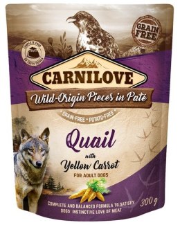 Carnilove Dog Quail & Yellow Carrot - przepiórka i żółta marchew saszetka 300g