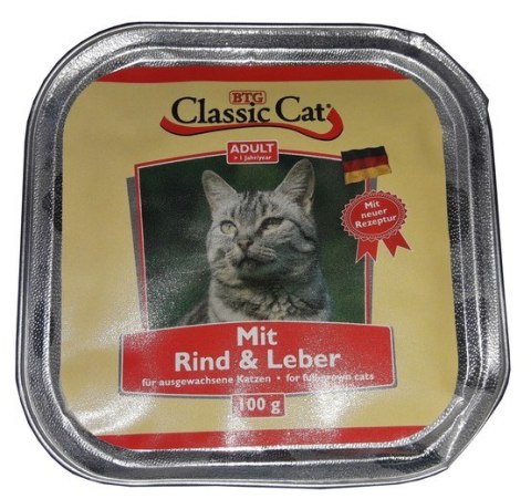 Classic Cat Adult Wołowina i wątróbka tacka 100g Classic Cat Adult Wołowina i wątróbka tacka 100g
