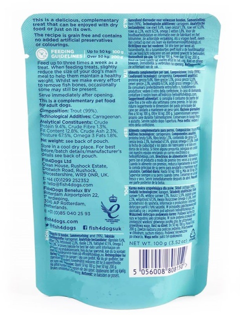 Fish4Dogs Finest Trout Mousse - Pstrąg mus 100g Fish4Dogs Finest Trout Mousse - Pstrąg mus 100g