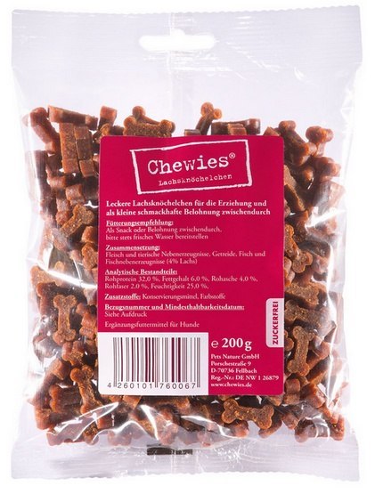 Chewies Goodies (Training) Kosteczki Maxi Łosoś 200g Chewies Goodies (Training) Kosteczki Maxi Łosoś 200g
