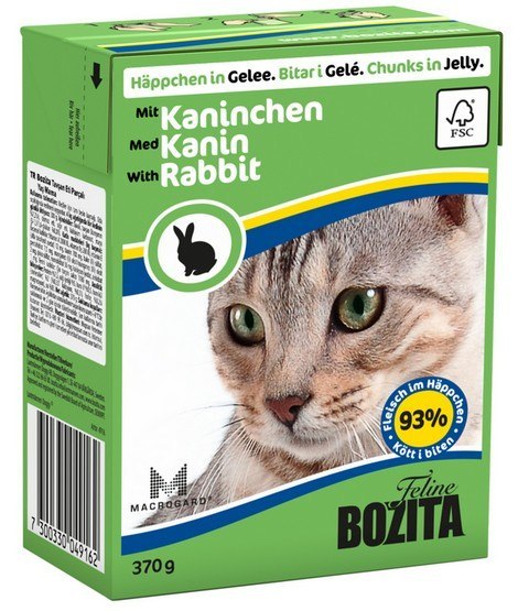 Bozita z Królikiem kawałki w galaretce kartonik 370g Bozita z Królikiem kawałki w galaretce kartonik 370g