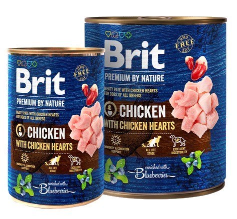 Brit Premium By Nature Chicken & Hearts puszka 800g
