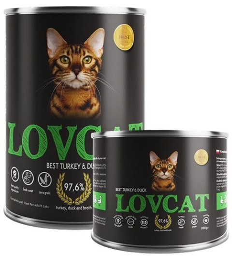 Lovcat Best Turkey & Duck puszka 200g Lovcat Best Turkey & Duck puszka 200g