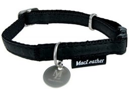 Zolux Obroża regulowana Mac Leather 15mm Czarna [522035NO]