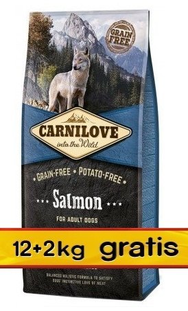 Carnilove Dog Salmon Adult - łosoś 14kg (12+2kg gratis)